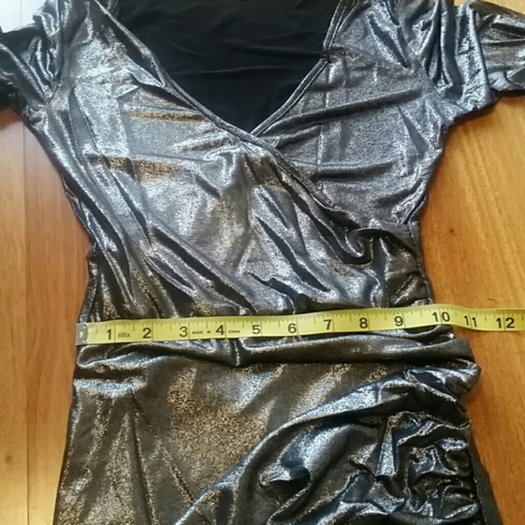 NEW Metallic Women Y2K club mini Dress - Picture 7 of 8